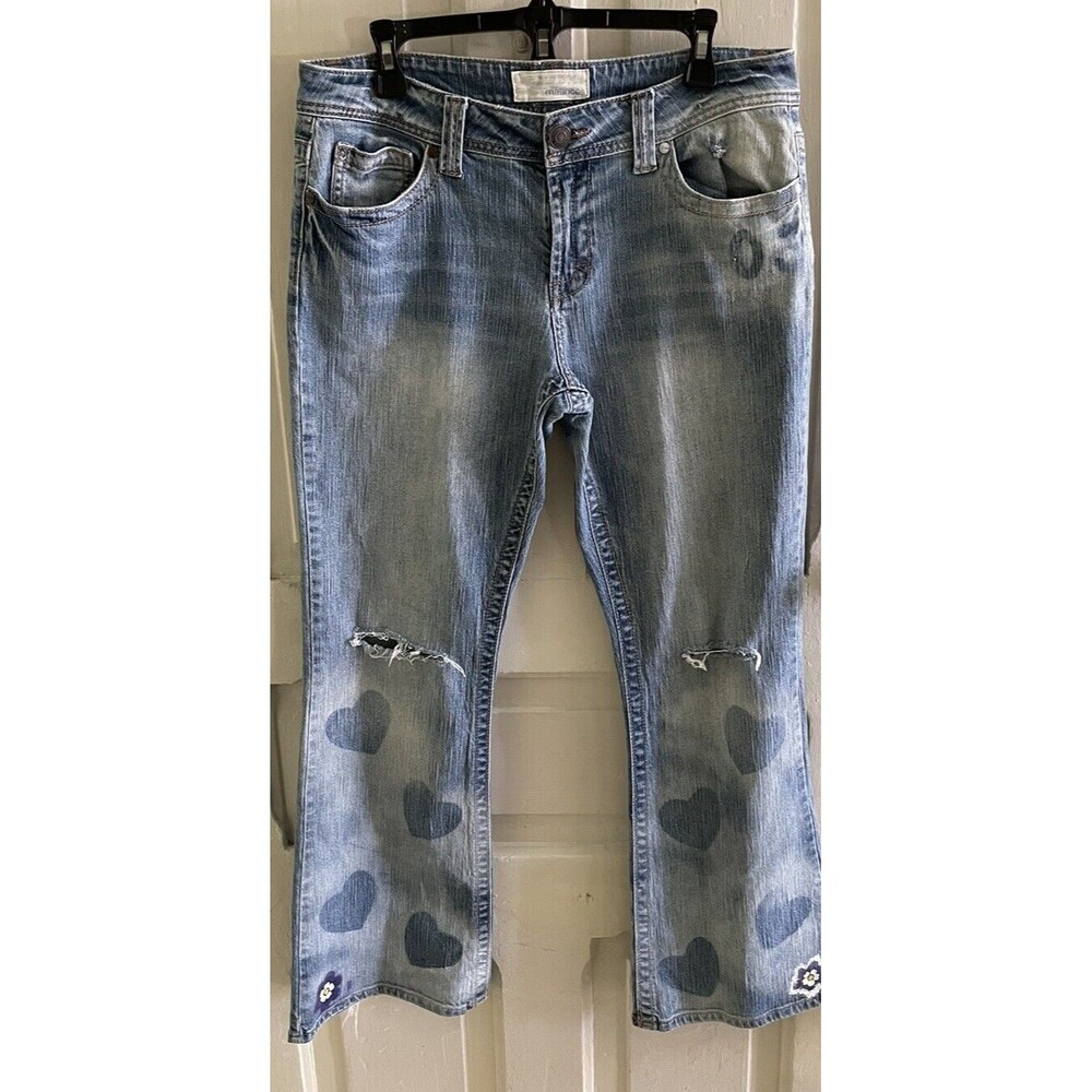 Maurices Morgan New-Boot Womens Size 11/12 Short Mid Rise Denim Blue Jeans 90s